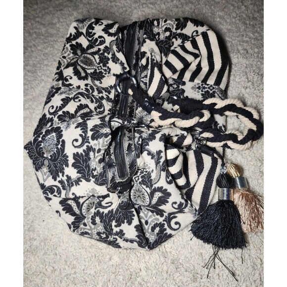 Eternel Vintage Bag White Black Women’s Handbag Purse Shoulder Tote Retro - Picture 2 of 6